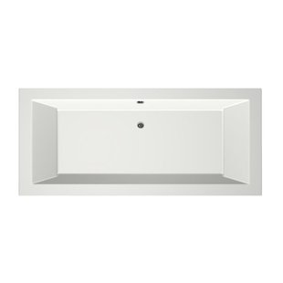 Xenz Society Duobad - 180x80x53 - afvoer Midden - acryl - wit mat 6853-03