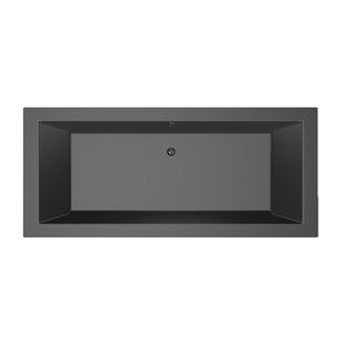 Xenz Society Duobad - 180x80x53 - afvoer Midden - acryl - ebony 6853-29