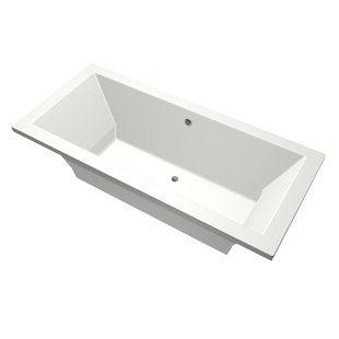 Xenz Society Duobad - 175x80x53 - afvoer Midden - acryl - wit mat 6883-03