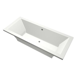 Xenz Society Duobad - 190x80x53 - afvoer Midden - acryl - wit mat 6885-03