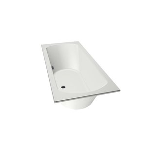 Xenz Lagoon Duobad - 180x80x53 - afvoer Midden - acryl - wit mat 6928-03