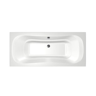 Xenz Nassau Duobad - 200x90x52 - afvoer Midden - acryl - wit 6833-01