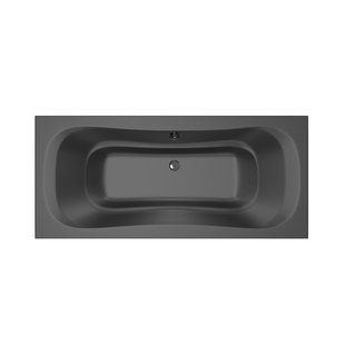 Xenz Nassau Duobad - 200x90x52 - afvoer Midden - acryl - ebony 6833-29