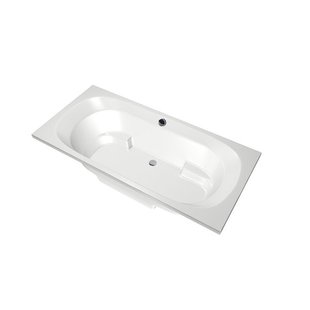 Xenz Kanaga Duobad - 190x90x53 - afvoer Midden - acryl - wit 6863-01