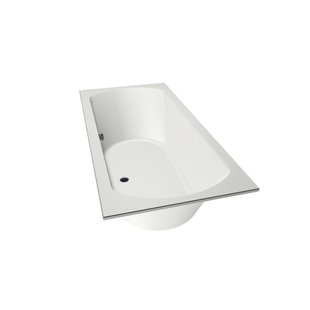 Xenz Lagoon Duobad - 190x90x53 - afvoer Midden - acryl - wit mat 6929-03