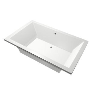 Xenz Society Duobad - 190x120x53 - afvoer Midden - acryl - wit 6924-01