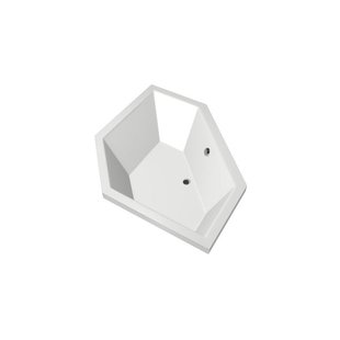 Xenz Society Hoekbad - 145x145x53 - afvoer Midden - acryl - wit 6860-01