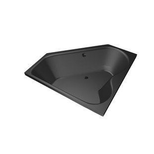 Xenz Cyprus Hoekbad - 145x145x53 - afvoer Midden - acryl - ebony 6864-29