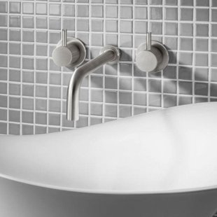 Crosswater MPRO inbouw wastafelkraan 19cm uitloop geborsteld RVS sw385365/sw385436