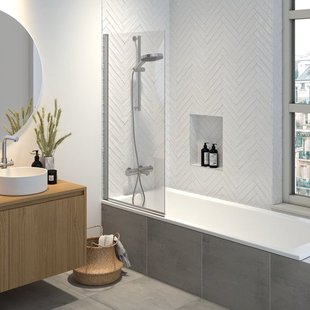 Sealskin Hooked badwand 75x140cm 6mm veiligheidsglas chroom CSX010754265100