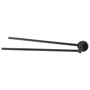 Haceka Kosmos Handdoekhouder - 42cm - dubbel - draaibaar - mat zwart 1208543