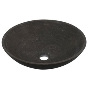 Plieger Stone waskom opbouw Ø40x12cm zwart R4012BS-P118