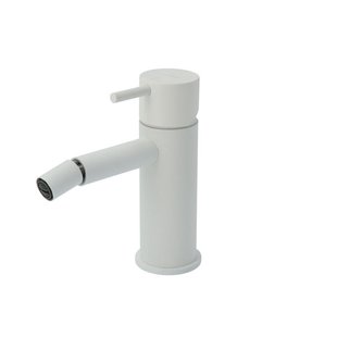 Hotbath Cobber bidetmengkraan L-uitloop zonder waste mat wit CB018WH