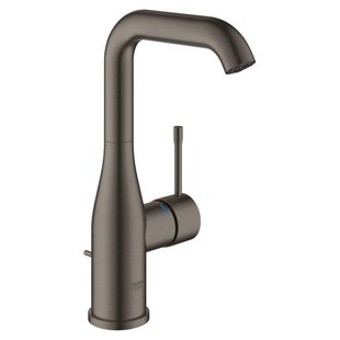GROHE Essence New Wastafelkraan Opbouw - uitloop 12.7cm - L-size - hoge draaibare uitloop - waste - EcoJoy - brushed hard graphite 32628al1