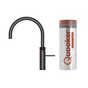 Quooker Fusion Round kokendwaterkraan - draaibare uitloop - PRO3 reservoir - Warm / kokend water - Zwart 3FRBLK Quooker Fusion Round kokendwaterkraan - draaibare uitloop - PRO3 reservoir - Warm / kokend water - Zwart 3FRBLK