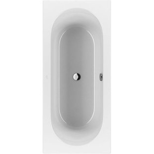 Villeroy & Boch Loop duobad - 180x80cm - rechthoek/binnenbad ovaal - acryl Wit Alpin glans uba180lfo2v-01