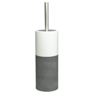 Sealskin Doppio Toiletborstel met houder Porselein Grijs 361840514 Sealskin Doppio Toiletborstel met houder Porselein Grijs 361840514
