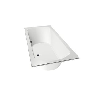 Xenz Lagoon Duobad - 190x90x53 - afvoer Midden - acryl - wit 6929-01