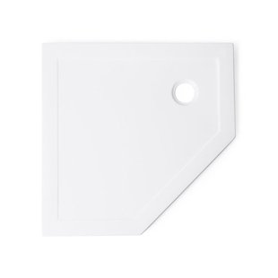 Marenza Diamond Douchebak - 90x90x4cm - vijfhoek - wit SW1188