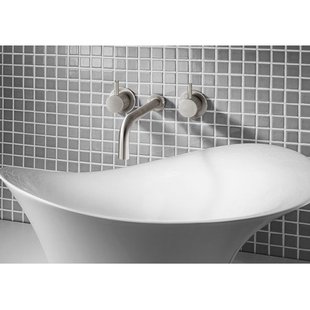 Crosswater MPRO Wastafelkraan inbouw - uitloop 19cm - met inbouwdeel - RVS geborsteld PRO130WNV_V2