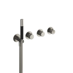 Hotbath Cobber X afbouwdeel met inbouwdeel voor douchethermostaat met 2 stopkranen zonder uitloop geborsteld nikkel HBCB7071 / CX7071EXTGN Hotbath Cobber X afbouwdeel met inbouwdeel voor douchethermostaat met 2 stopkranen zonder uitloop geborsteld nikkel HBCB7071 / CX7071EXTGN