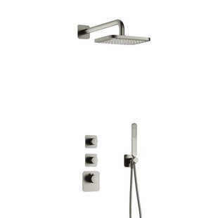 Hotbath Gal IBS40 regendoucheset inbouw - 2 functies - 35cm wandarm - 22cm vierkante hoofddouche - nikkel geborsteld IBS40GNP Hotbath Gal IBS40 regendoucheset inbouw - 2 functies - 35cm wandarm - 22cm vierkante hoofddouche - nikkel geborsteld IBS40GNP