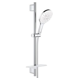 GROHE Vitalio Smartactive Glijstangset - 60cm - ronde handdouche - 3 straalsoorten - gladde doucheslang - met zeepschaal - chroom 26598000