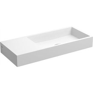 Clou Mini Wash Me fontein 45x19cm voorbewerkt kraangat links Aluite Wit mat CL/03.13134