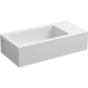Clou Flush 3 fontein 36x18x9cm kraangat rechts mineraalsteen Wit CL/03.08031