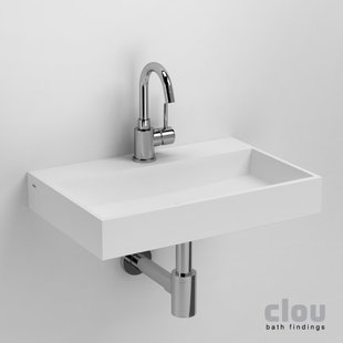 Clou Mini Wash Me fontein 48x32cm zonder plug Aluite Wit mat CL/03.13230