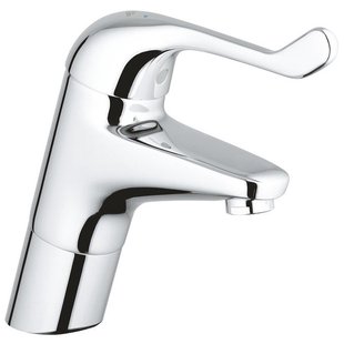 GROHE Euroeco Special veiligheids wastafelkraan hoog met hendel 12cm gladde body chroom 32790000