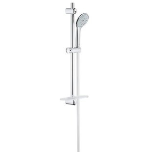 GROHE Euphoria 110 Champagne Glijstangset - 60cm - ronde handdouche - 3 straalsoorten - gladde doucheslang - met zeepschaal - chroom 27232001