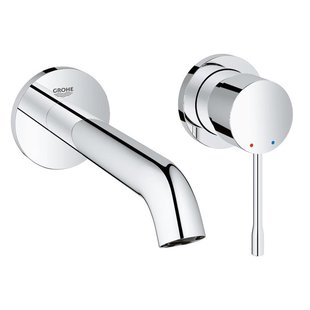 GROHE Essence New Wastafelkraan Inbouw - uitloop 18.3cm - M-size - zonder waste - chroom 19408001 GROHE Essence New Wastafelkraan Inbouw - uitloop 18.3cm - M-size - zonder waste - chroom 19408001