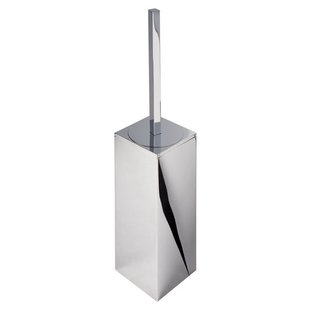 Geesa Modern Art Toiletborstel met houder Chroom (zwarte borstelkop) 913510-06