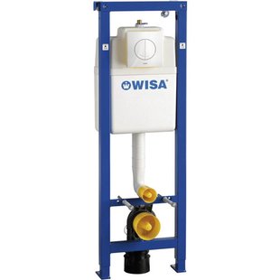 Wisa XS Inbouwreservoir - 118x38cm - frontbediening - met bedieningsplaat Glans Wit 8050452712