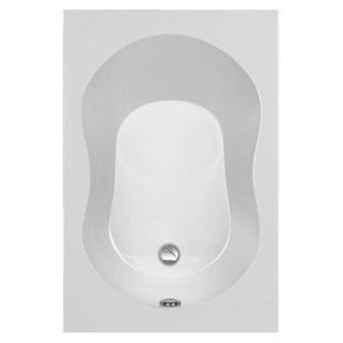 Plieger Compact solobad acryl 120x80cm 41cm diep met poten wit 0942136