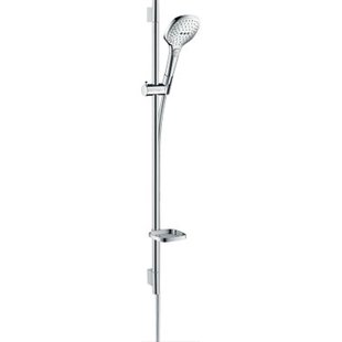 Hansgrohe Raindance select 120 ecosmart unica s puro glijstangset 90cm wit chroom 26623400 Hansgrohe Raindance select 120 ecosmart unica s puro glijstangset 90cm wit chroom 26623400