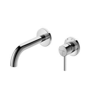 Hotbath Buddy wastafelmengkraan gebogen uitloop 2 rozetten chroom B005JCR