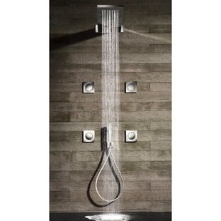 Hotbath Mate inbouwhoofddouche rond 38cm nikkel geborsteld M108GN