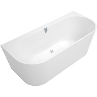Villeroy & Boch Oberon 2.0 halfvrijstaand bad - 180x80cm - met paneel alphine white ubq180obr9cd00v-01
