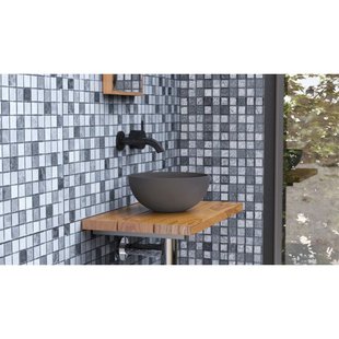 Ideavit Solidmicro opbouw wastafel 23x11.5 Solidsurface donkergrijs 290209