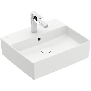 Villeroy & Boch Memento 2.0 Opzet wastafel - 49.8x42cm - overloop - ceramic+ - stone white 4a0750rw