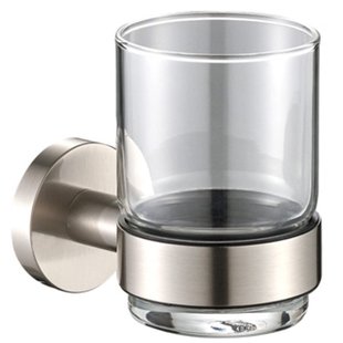 Plieger Vigo bekerhouder m. glas RVS brushed 4784422