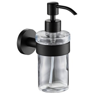 Plieger Vigo zeepdispenser glas met houder zwart 4784426 Plieger Vigo zeepdispenser glas met houder zwart 4784426