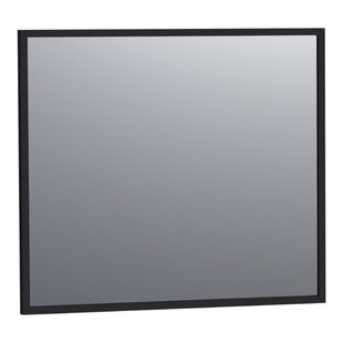 BRAUER Onyx spiegel - 80x70cm - rechthoekig - zwart geborsteld frame SP-ON80RHZ