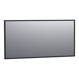 BRAUER Onyx spiegel - 140x70cm - rechthoekig - zwart geborsteld frame SP-ON140RHZ