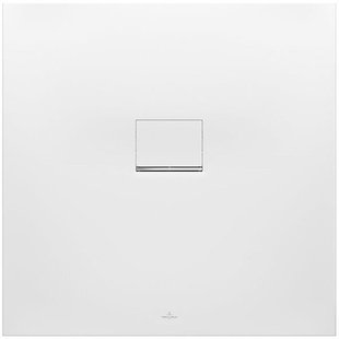 Villeroy & Boch Squaro Infinity kunststof douchebak - quaryl vierkant 100x100x4cm - mat wit udq1010sqi1v-rw