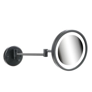 Geesa Mirror Scheerspiegel LED-verlichting 2-armig 3x vergrotend ø 215 mm Zwart 911093-06