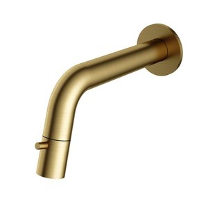 Hotbath Cobber Fonteinkraan inbouw - uitloop 18.6cm - inkortbaar - PVD - geborsteld messing UW001BBP