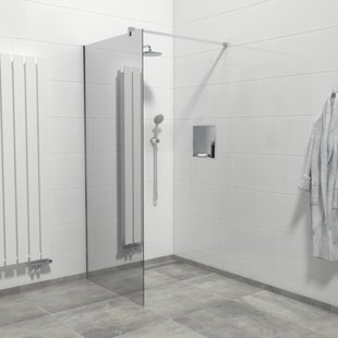 Marenza Bellini Inloopdouche - 90x200cm - veiligheidsglas - spiegel buitenzijde - anti kalk - chroom WR90-C/M